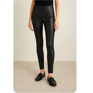 NWT Blank NYC Black Vegan Leather Side Zip Pull-On Leggings Size 25